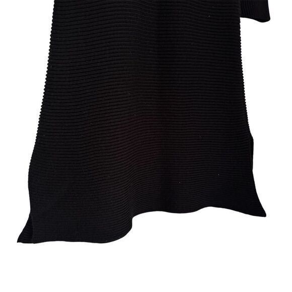 Stella McCartney Black Ribbed A-Line Wool Dress Size 40/ Medium - Picture 5 of 9